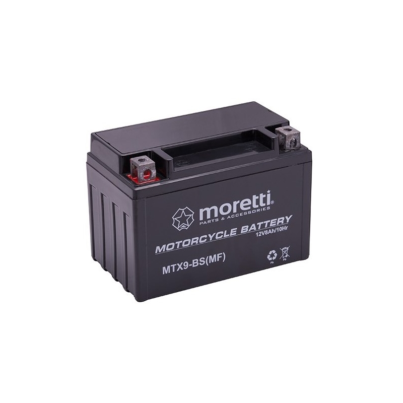 Moretti MTX9-BS huoltovapaa geeliakku, 12V 8Ah