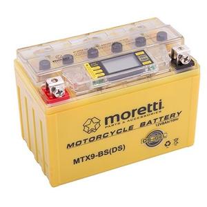 Moretti MTX9-BS huoltovapaa geeliakku, 12V 8Ah, jännitemittarilla varustettu
