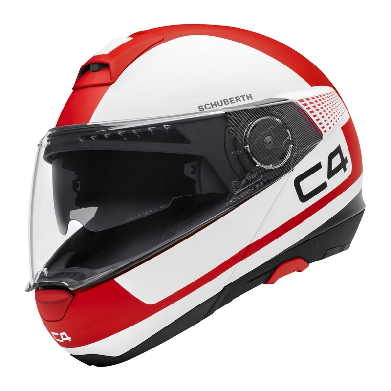 Vyklápěcí přilba na motorku Schuberth C4 bílo-červená výprodej