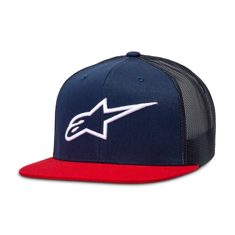 Kšiltovka Alpinestars Corp Trucker modro-červeno-černo-bílá