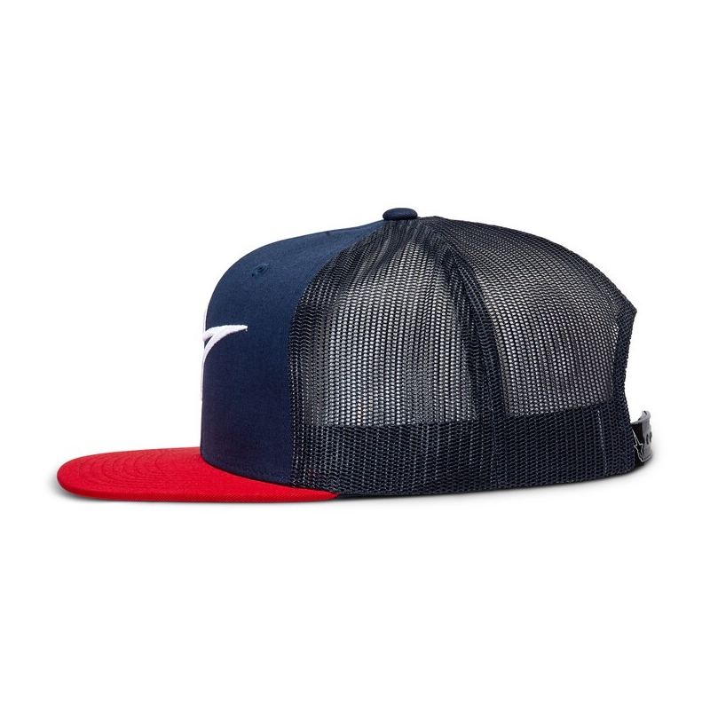 Kšiltovka Alpinestars Corp Trucker modro-červeno-černo-bílá