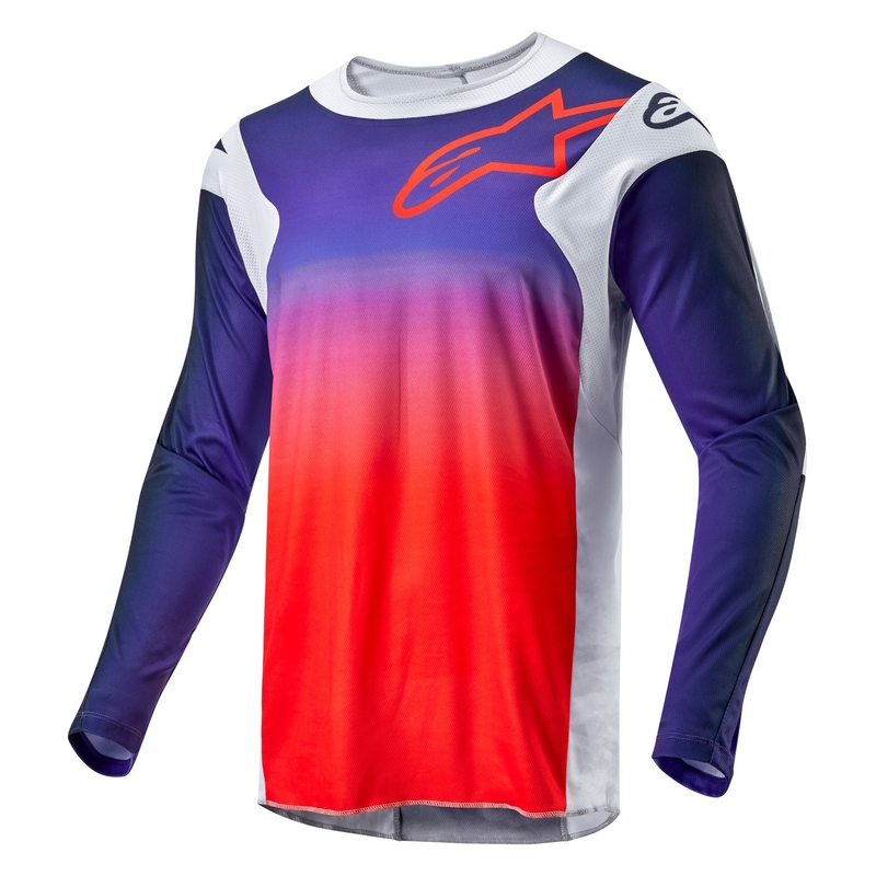 Alpinestars Racer Hoen motocross paita harmaa-sininen-oranssi