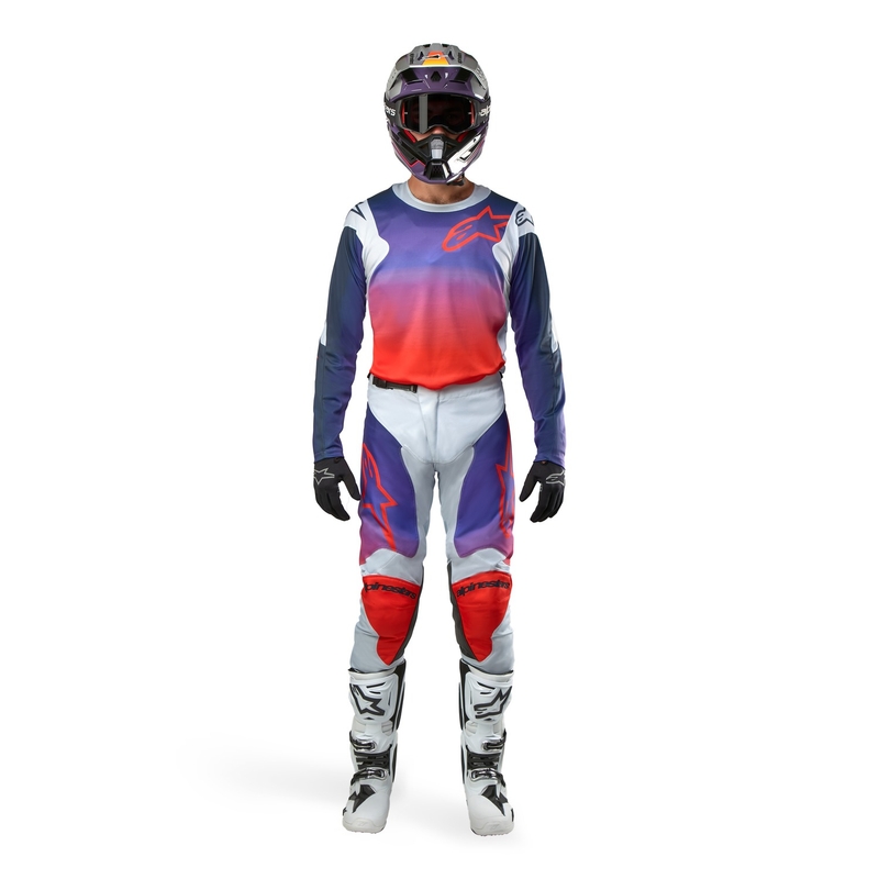 Alpinestars Racer Hoen motocross paita harmaa-sininen-oranssi