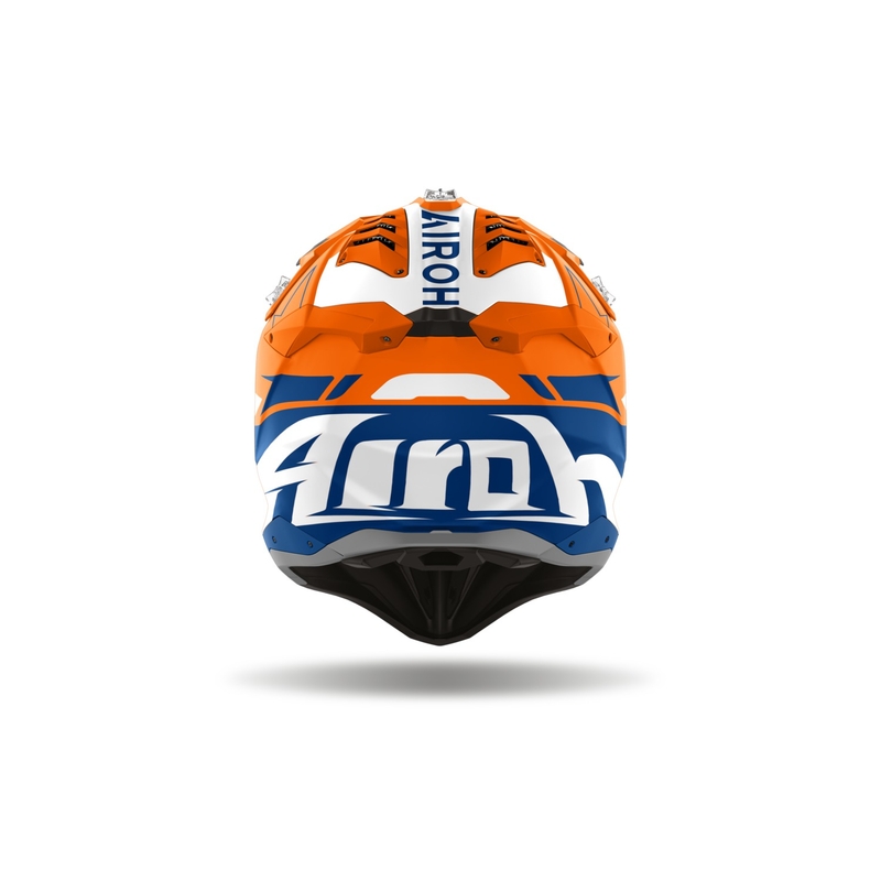 Motocross kypärä Airoh Aviator 3 Spin fluo oranssi mattainen