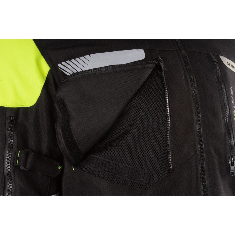 Street Racer All Season Black-Fluo Yellow Moottoripyöräily takki