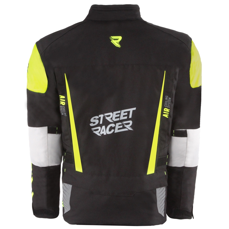 Street Racer All Season Black-Fluo Yellow Moottoripyöräily takki