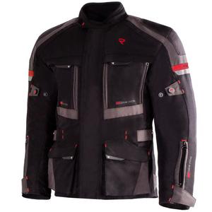 Street Racer Rocket musta-harmaa-punainen moottoripyörätakki