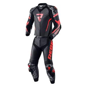 Rebelhorn Rebel fluo-punainen ja musta moottoripyörähaalari