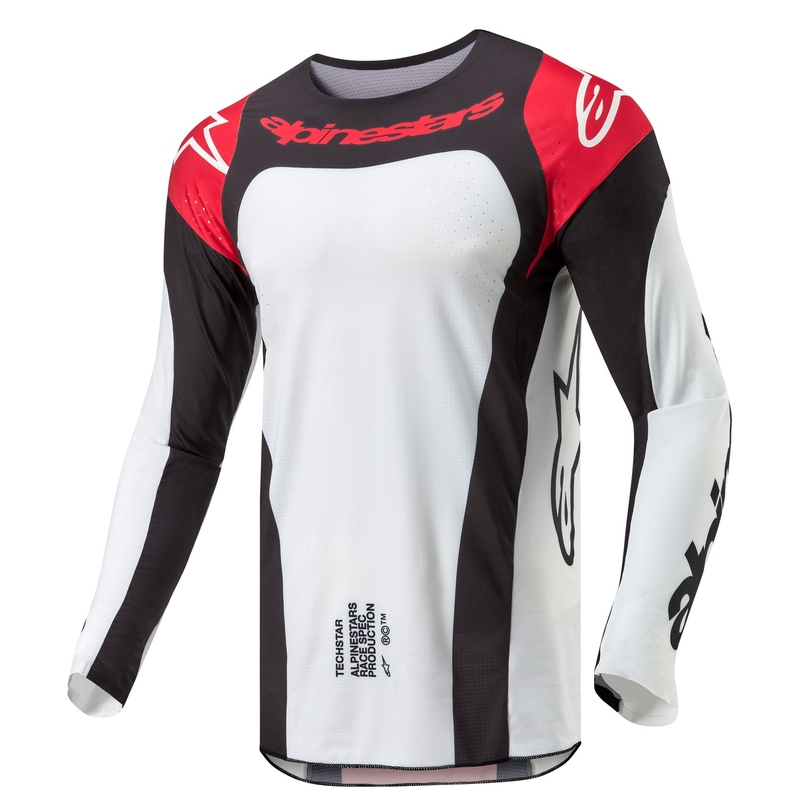 Motokrosový dres Alpinestars Techstar Ocuri červeno-bílo-černý