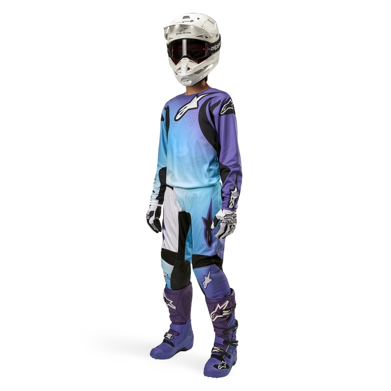 Dámský motokrosový dres Alpinestars Stella Fluid 2024 bílo-fialový