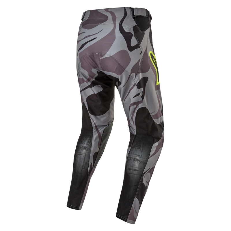 Alpinestars Racer Tactical Motocross-housut harmaa camo-fluo-kelta-musta