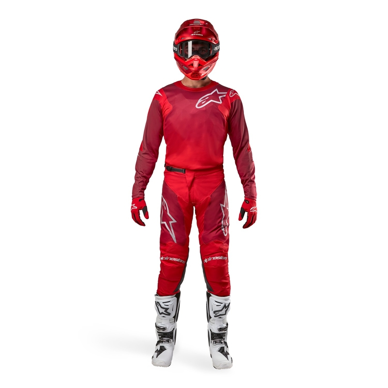 Motokrosové kalhoty Alpinestars Racer Hoen červeno-vínové