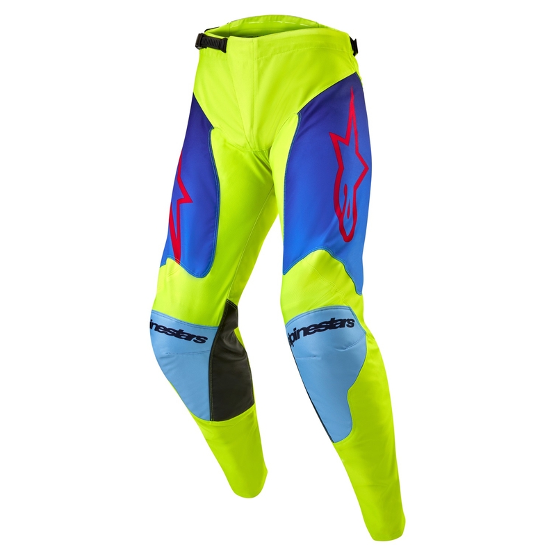 Alpinestars Racer Hoen fluo-kelta-sinipunaiset motocross-housut