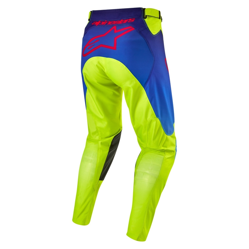 Alpinestars Racer Hoen fluo-kelta-sinipunaiset motocross-housut