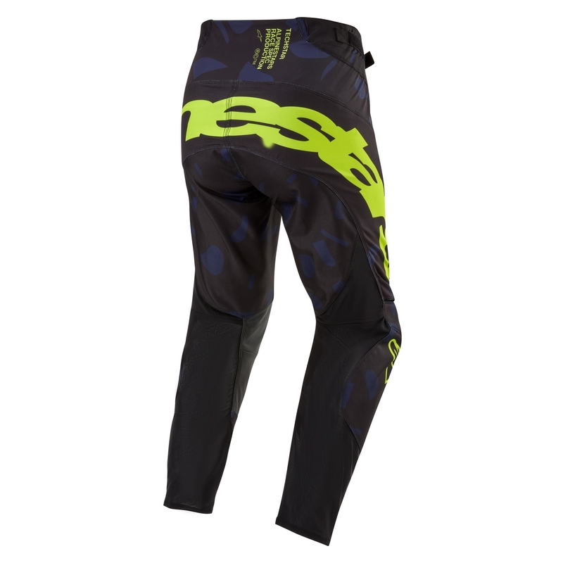 Alpinestars Techstar Rantera Motocross-housut Musta-Sininen-Fluo Keltainen