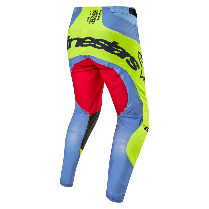 Alpinestars Techstar Ocuri Motocross-housut Vaaleansininen-Fluo Keltainen-Punainen