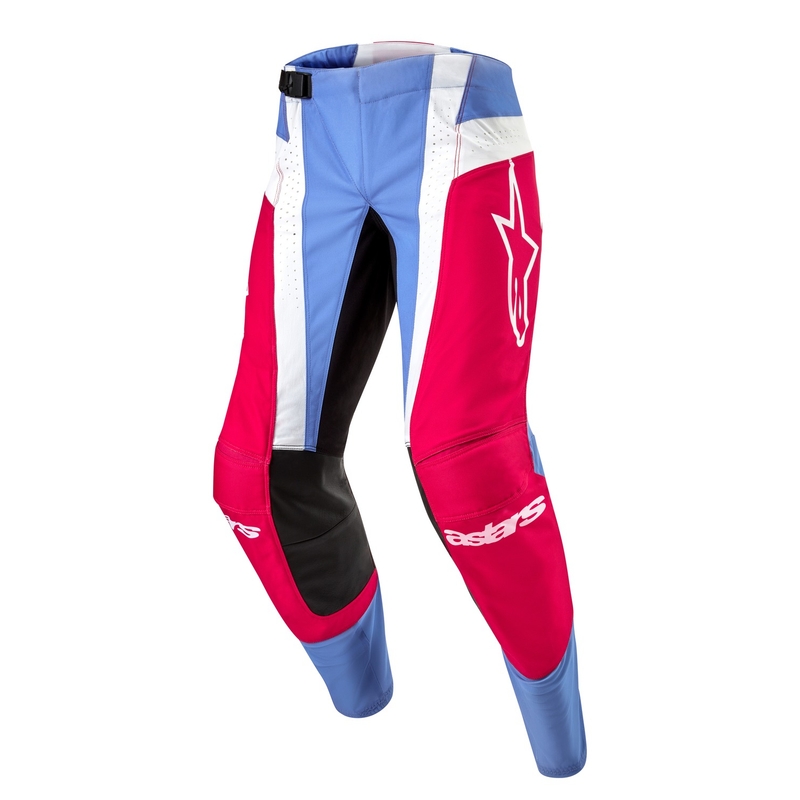 Alpinestars Techstar Ocuri Motocross-housut vaaleansininen-valko-punainen