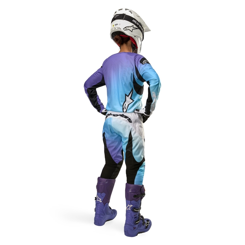Alpinestars Stella Fluid naisten motocross-housut valkoinen ja violetti