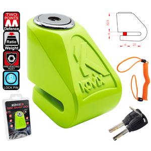 Levyjarrun lukko KOVIX KN1 fluo-keltainen