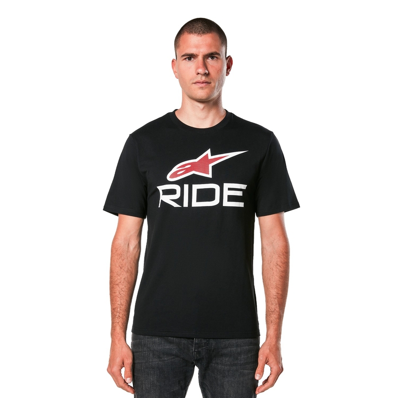 T-paita Alpinestars Ride 4.0 CSF musta-valko-punainen