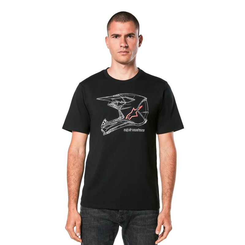 T-paita Alpinestars MX kypärä CSF musta