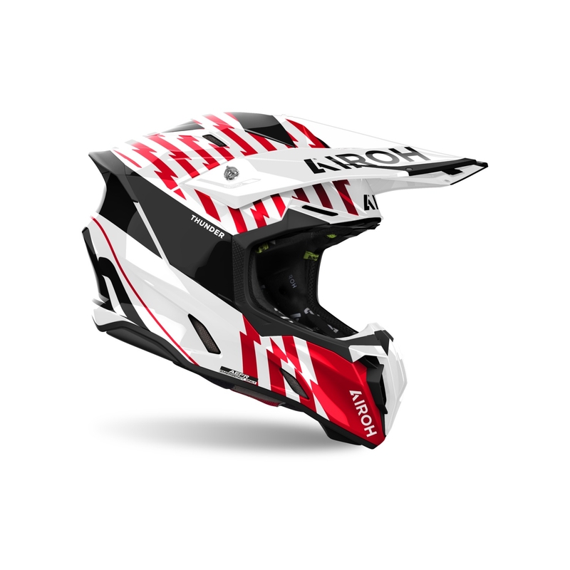 Motocross kypärä Airoh Twist 3 Thunder kiiltävä punainen