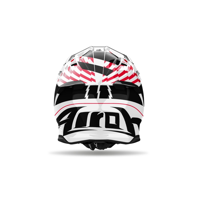 Motocross kypärä Airoh Twist 3 Thunder kiiltävä punainen