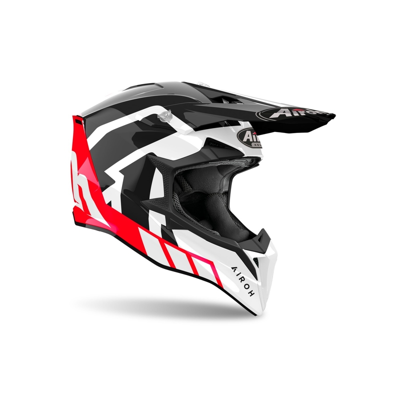 Motocross kypärä Airoh Wraaap Reloaded kiiltävä punainen