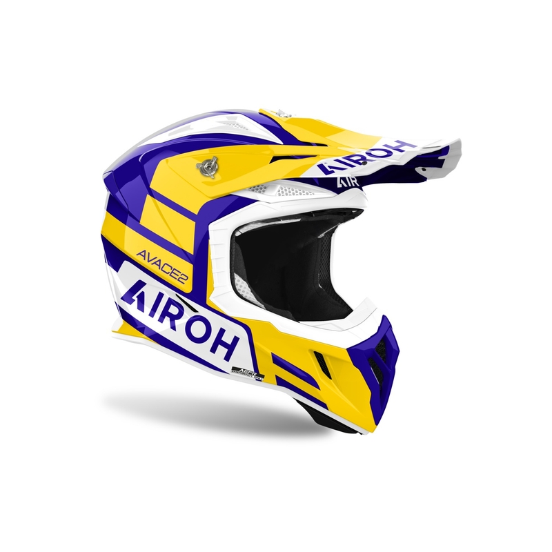 Motocross kypärä Airoh Aviator Ace 2 Sake kiiltävä keltainen