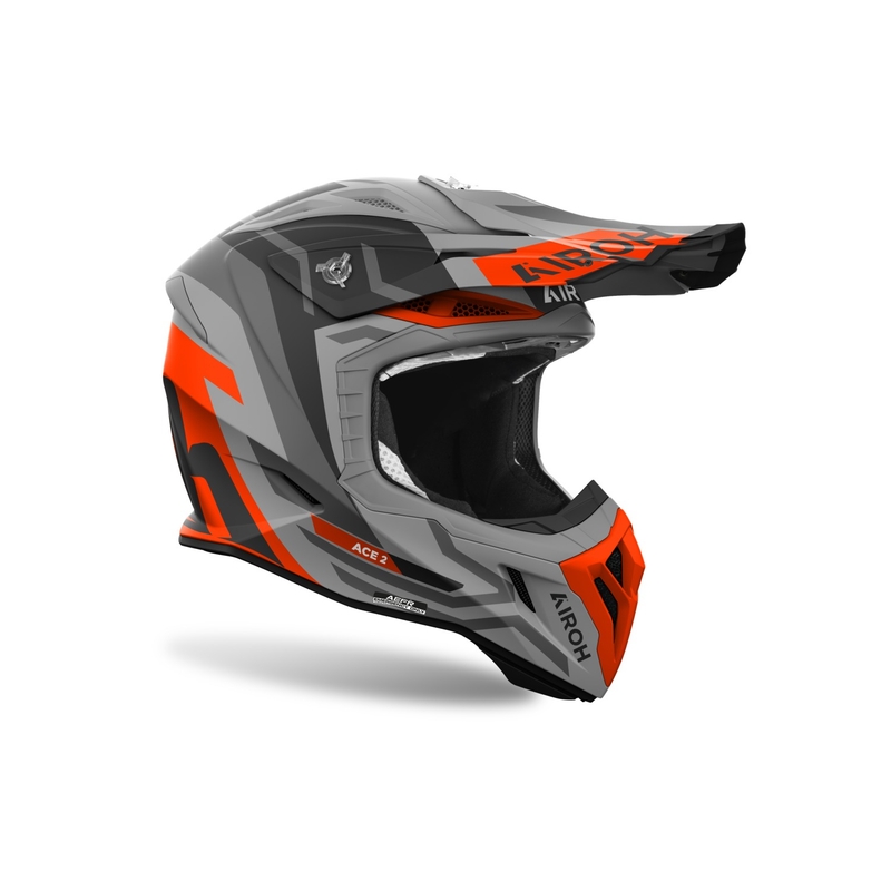 Motocross kypärä Airoh Aviator Ace 2 Ground matta oranssi