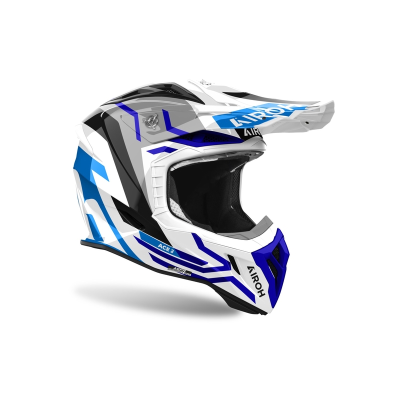 Motocross kypärä Airoh Aviator Ace 2 Ground kiiltävä sininen
