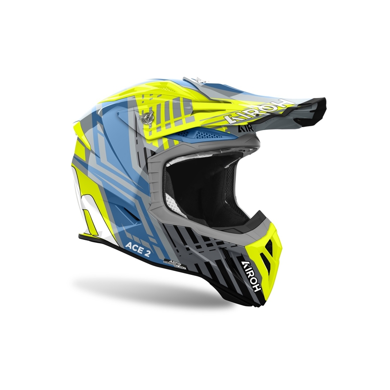Motocross kypärä Airoh Aviator Ace 2 Proud kiiltävä keltainen