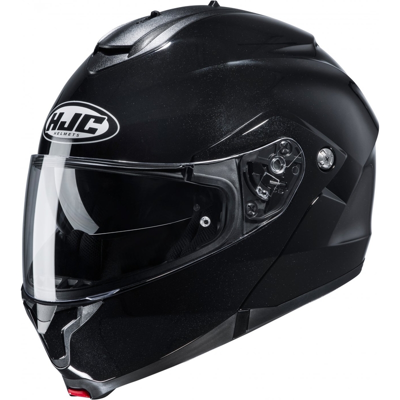 HJC C91N Solid metallic black flip-up moottoripyöräilykypärä