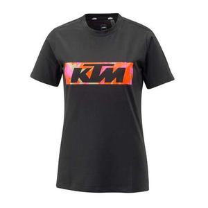 Naisten KTM Camo Tee musta alennusmyynti