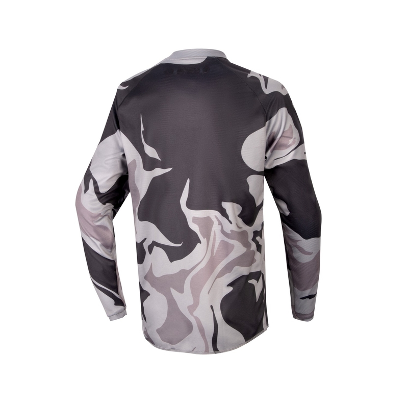 Dětský motokrosový dres Alpinestars Racer Tactical 2024 šedá camo-fluo žluto-černý 