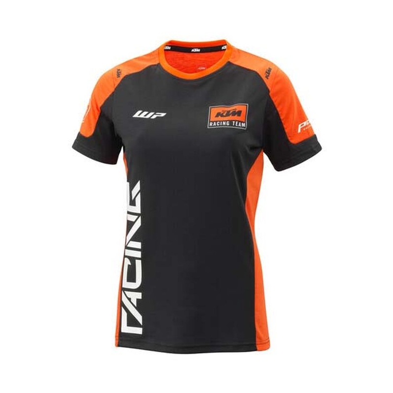 Naisten T-paita KTM Team musta-oranssi