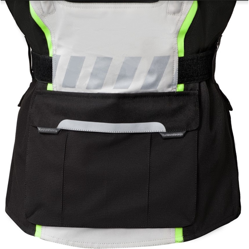 Dámská moto bunda Rebelhorn Hiker II černo-šedo-fluo žlutá výprodej