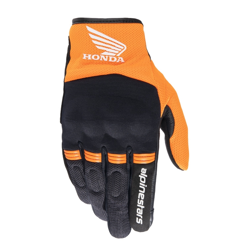 Alpinestars Copper Honda moottoripyöräilyhanskat musta ja oranssi