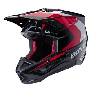 Alpinestars S-M5 Honda motocross kypärä musta-punainen-harmaa