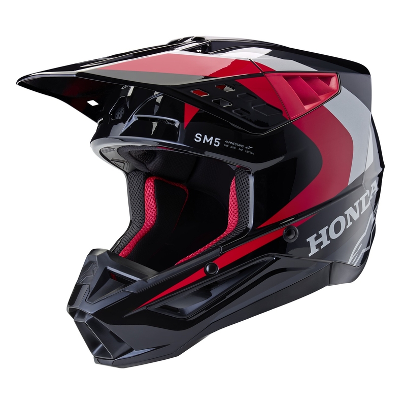 Alpinestars S-M5 Honda motocross kypärä musta-punainen-harmaa