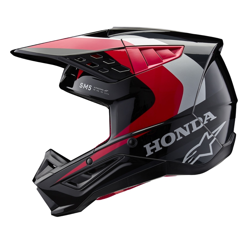 Alpinestars S-M5 Honda motocross kypärä musta-punainen-harmaa
