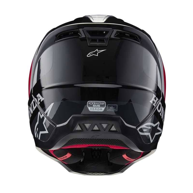Alpinestars S-M5 Honda motocross kypärä musta-punainen-harmaa