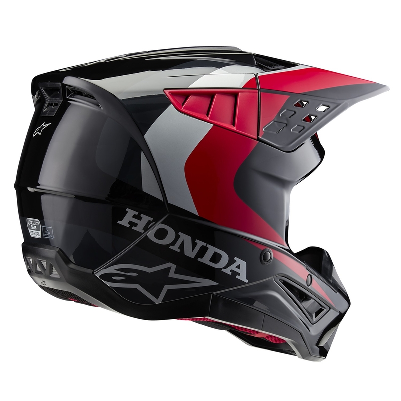 Alpinestars S-M5 Honda motocross kypärä musta-punainen-harmaa