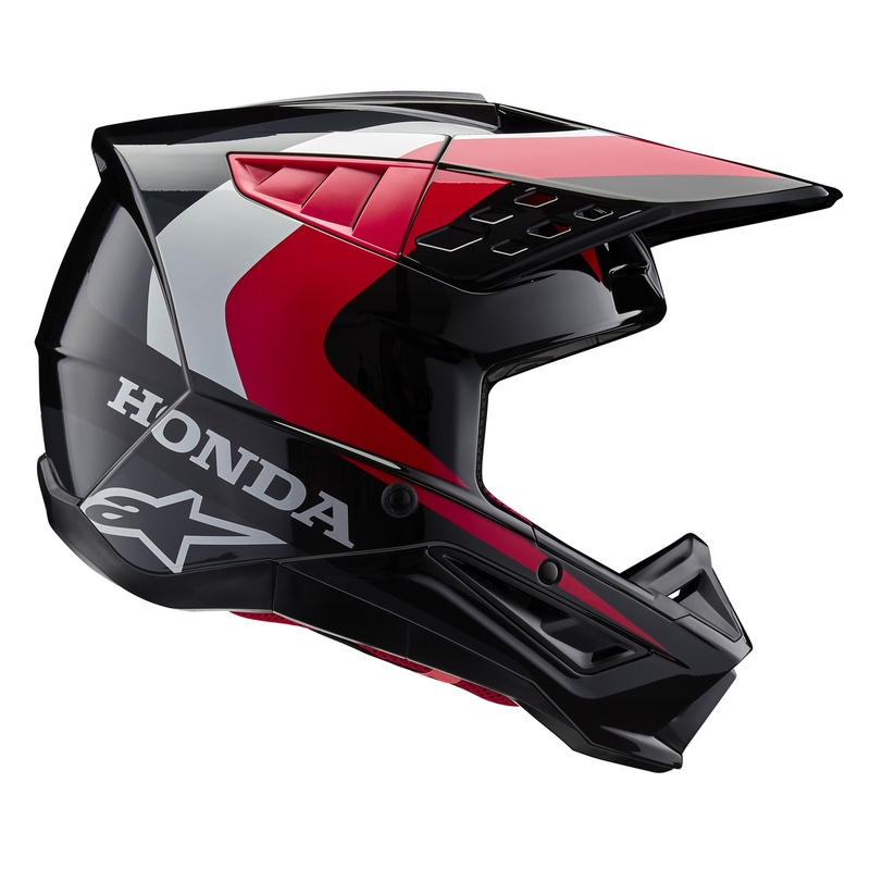 Alpinestars S-M5 Honda motocross kypärä musta-punainen-harmaa