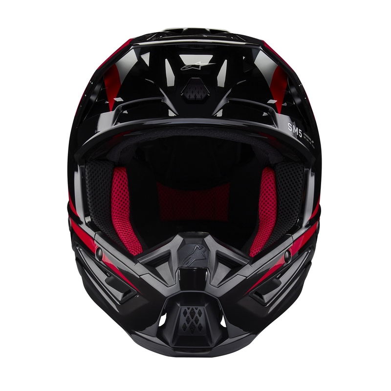 Alpinestars S-M5 Honda motocross kypärä musta-punainen-harmaa