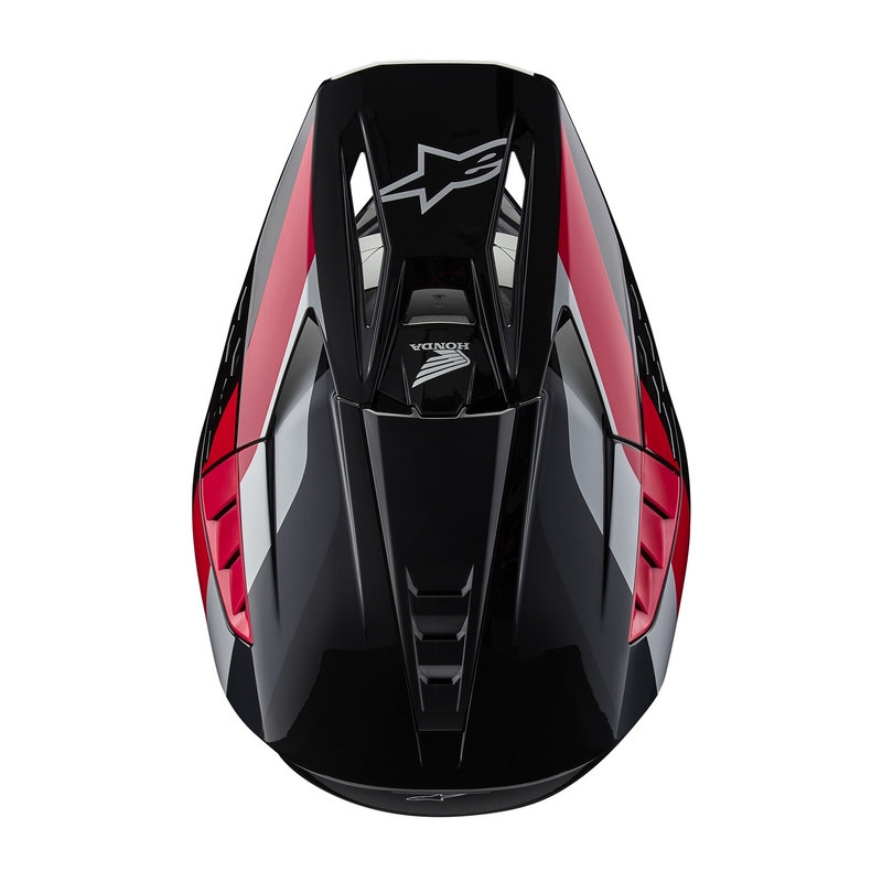 Alpinestars S-M5 Honda motocross kypärä musta-punainen-harmaa