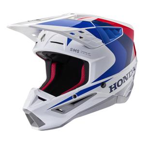 Alpinestars S-M5 Honda motocross kypärä valkoinen-sininen-punainen