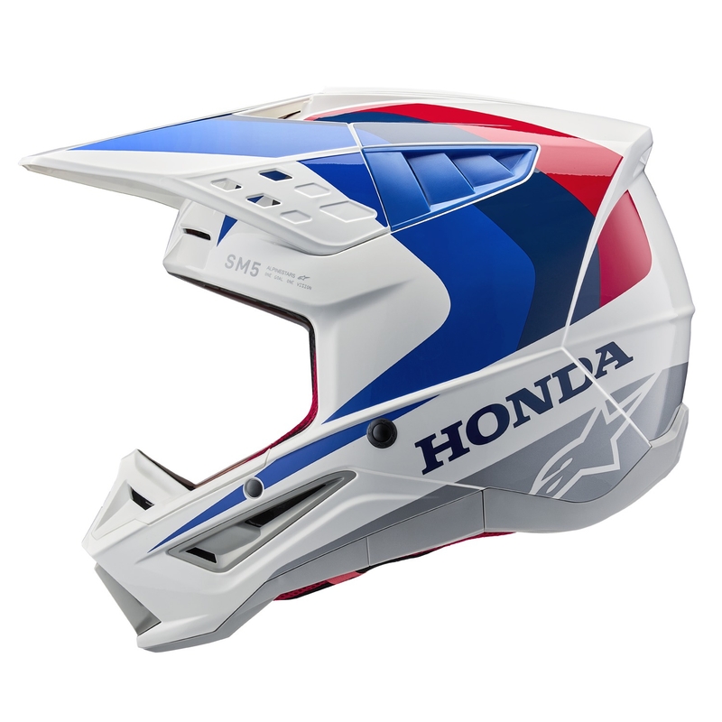 Alpinestars S-M5 Honda motocross kypärä valkoinen-sininen-punainen