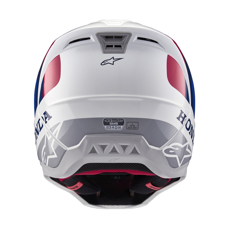Alpinestars S-M5 Honda motocross kypärä valkoinen-sininen-punainen