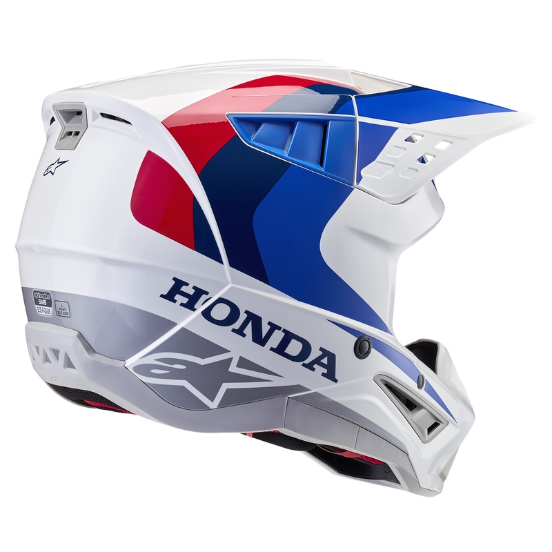 Alpinestars S-M5 Honda motocross kypärä valkoinen-sininen-punainen